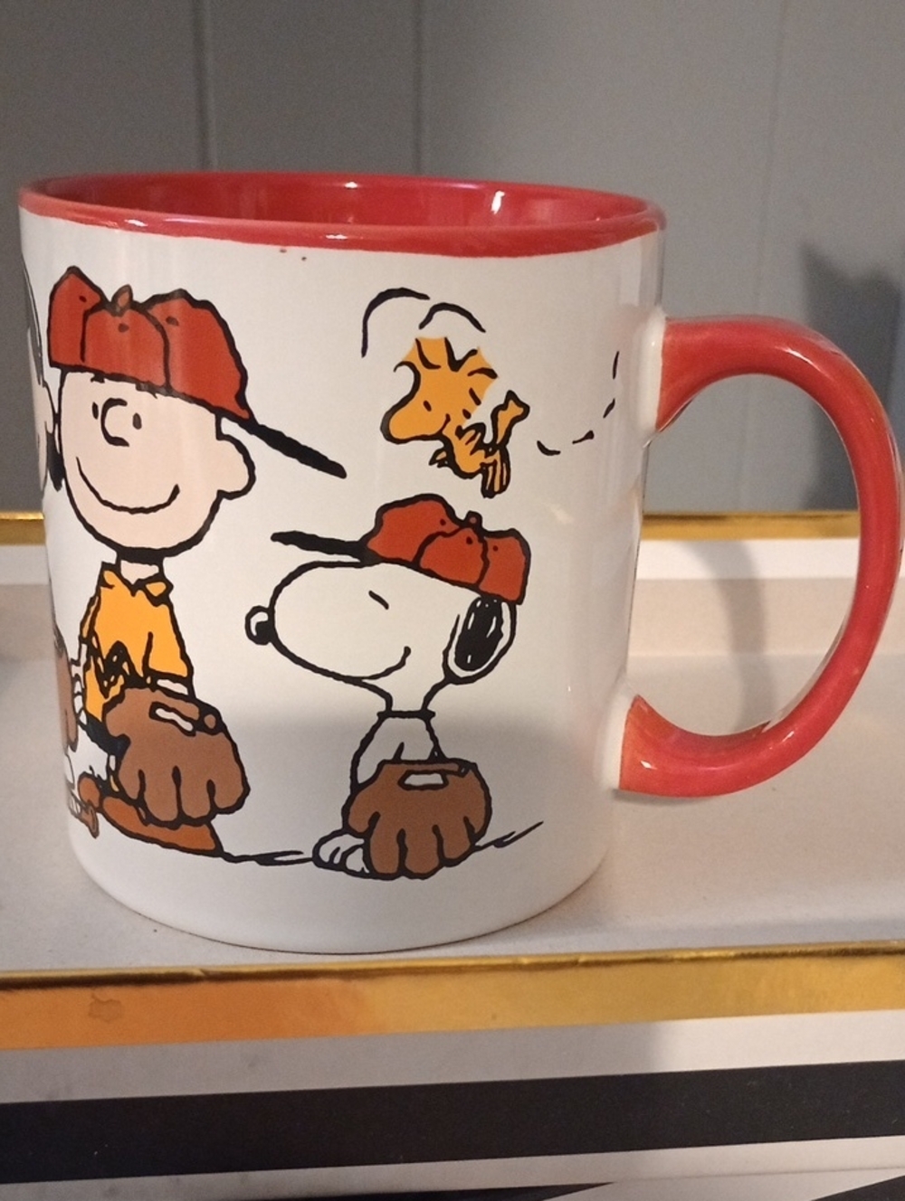 Peanuts Snoopy Baseball Team Coffee Mug 18 OZ